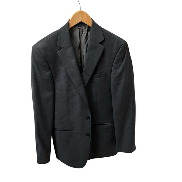 JOS A BANK 1905 Blazer Mens 38R Sport Coat Solid Gray Wool Suit Jacket Slim Fit - Picture 1 of 13